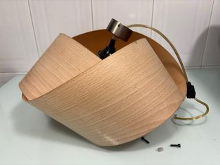 Lámpara techo madera diseño moderno