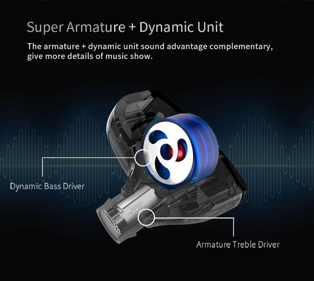 Auriculares KZ ZST híbridos