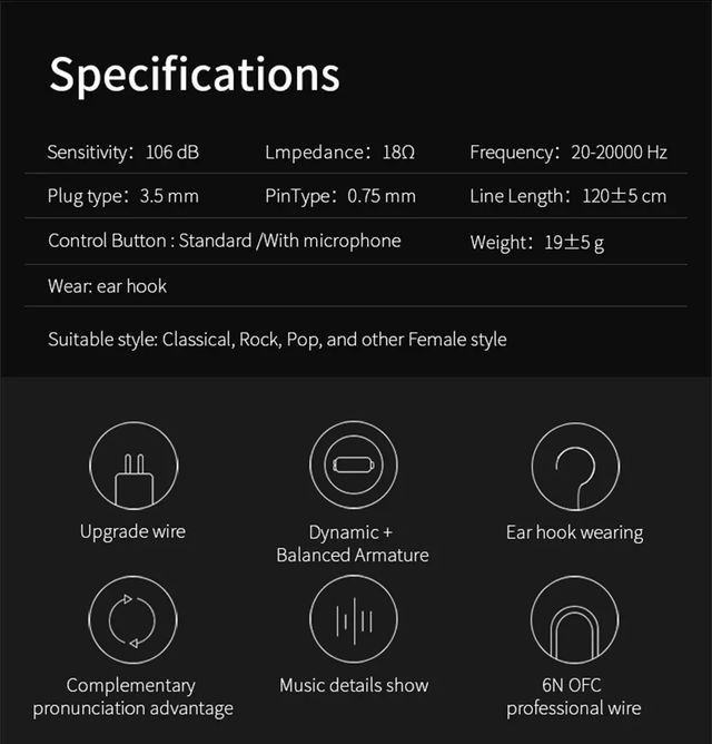 Auriculares KZ ZST híbridos