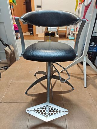 Silla peluquería vintage negra