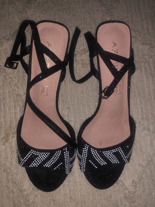 Zapatos AZ negros con pedrería 37-38