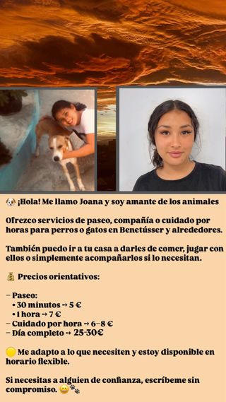 Paseo y cuidado de animales