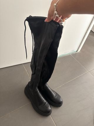 Botas Overknee plataforma pretas