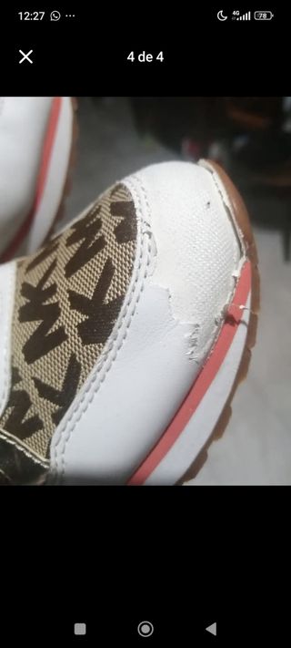 Zapatillas Michael Kors - Blancas y Marrón t 37