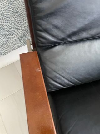 2 Sillones vintage piel | Madera y metal
