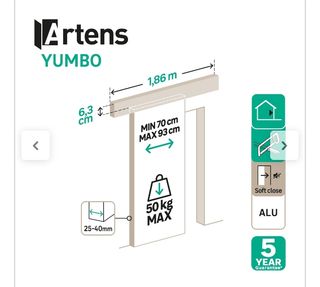 Puerta corredera Artens Yumbo - Gris