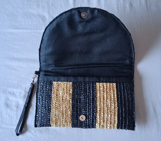 Pochette paglia bicolore