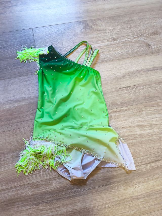 Maillot patinaje artístico verde