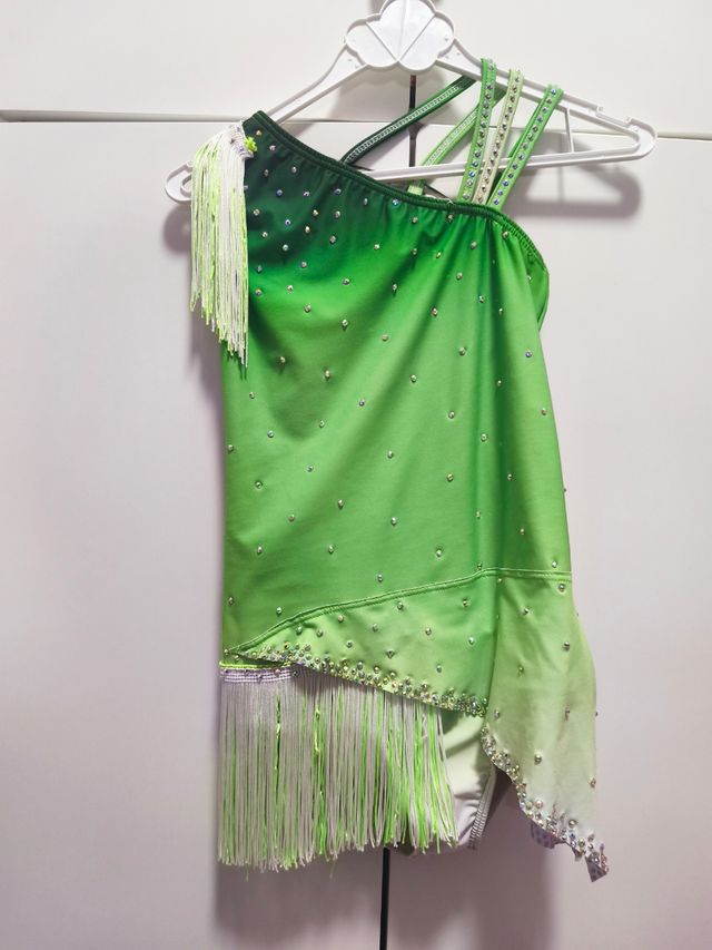 Maillot patinaje artístico verde