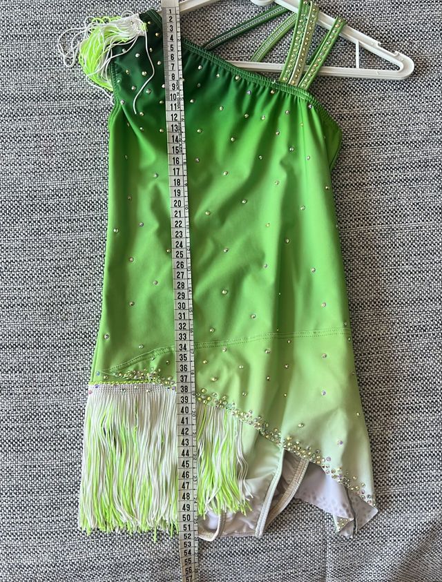 Maillot patinaje artístico verde