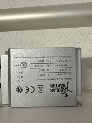 2 Focos Solar Raptor hid de 70w cada