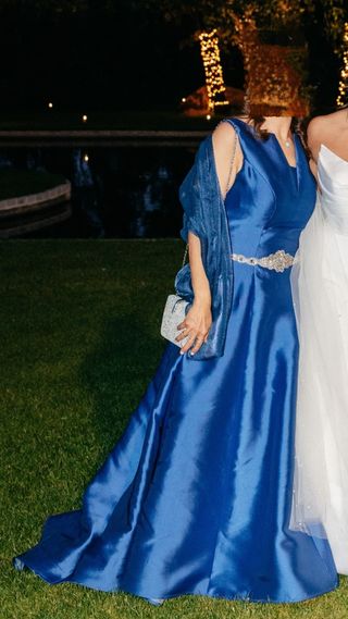 Vestido madrina azul talla 40