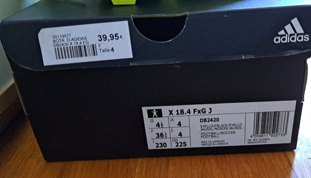 Botas fútbol Adidas niño - Amarillas