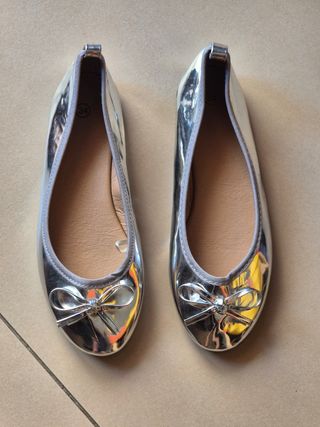 Ballerine bimba argento - 34