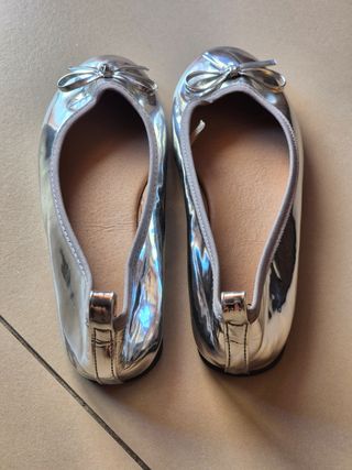 Ballerine bimba argento - 34