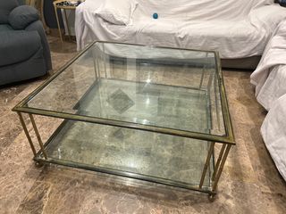 Mesa centro cristal vintage 