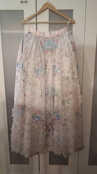 Vestido Fallera: multicolor, encaje