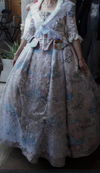Vestido Fallera: multicolor, encaje