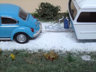 Volkswagen Beetle+Caravan Roulotte Showcase 1/43