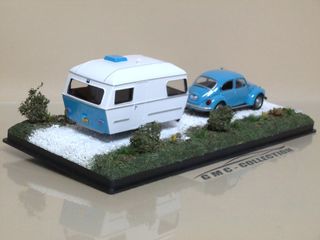 Volkswagen Beetle+Caravan Roulotte Showcase 1/43