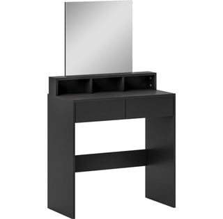 Mesa tocador negra con espejo