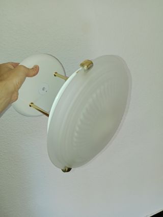 Lámpara techo vintage blanco-dorado