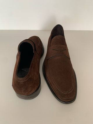 Zapatos ante marrón - Mocasines