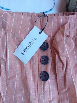 Pantalones verano beige | tiro alto