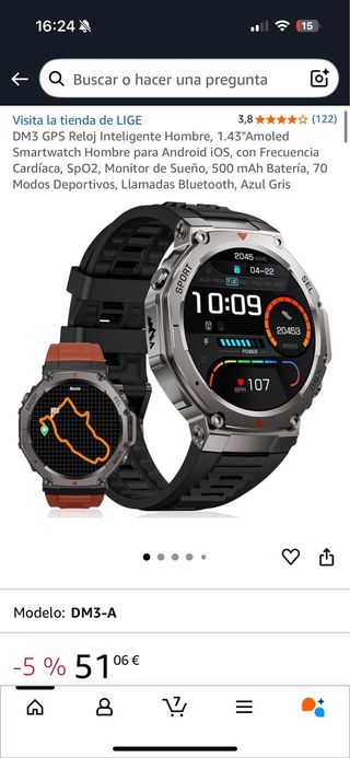 Reloj deportivo GPS