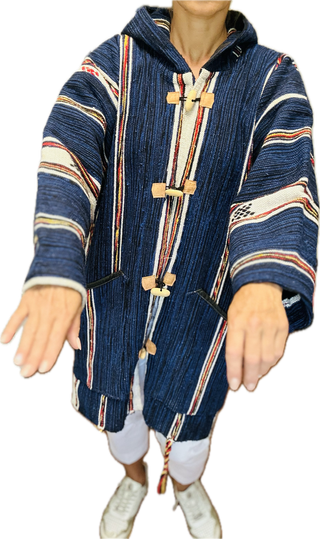 Abrigo Marroquí Azul Artesanal