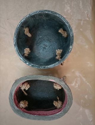 Vaso Terracotta Pianta Grassa Manici Corda 