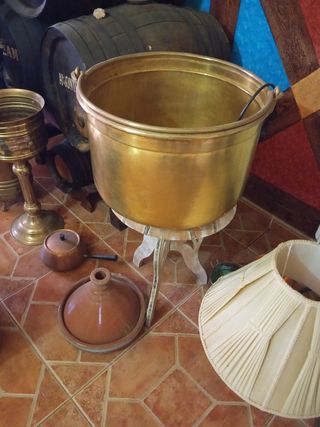 Perol latón antiguo