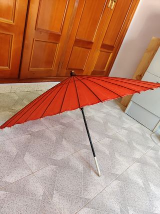 Paraguas chino rojo grande