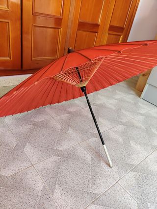Paraguas chino rojo grande