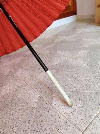 Paraguas chino rojo grande