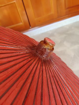 Paraguas chino rojo grande