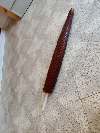 Paraguas chino rojo grande