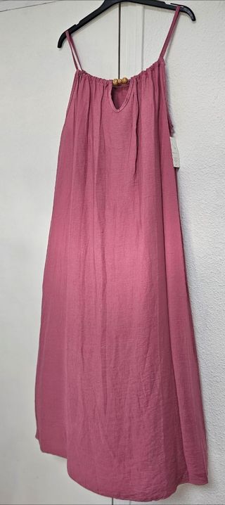 Vestido largo rosa 