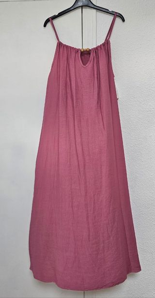 Vestido largo rosa 