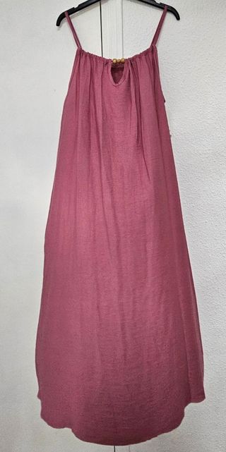 Vestido largo rosa 