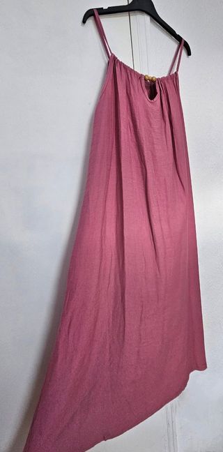 Vestido largo rosa 
