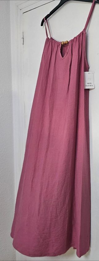 Vestido largo rosa 