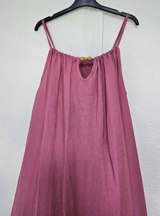 Vestido largo rosa 
