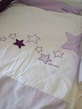 Edredón cuna bebé estrellas