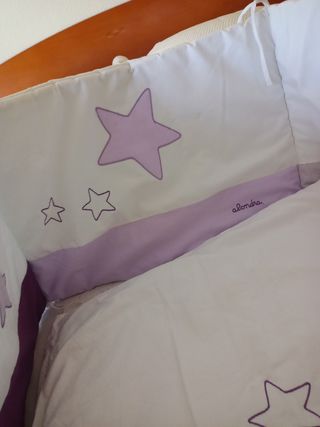 Edredón cuna bebé estrellas