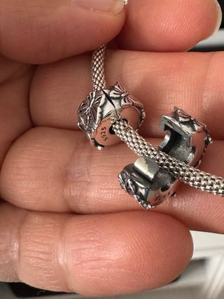 2 Charms clips mariposa plata S925