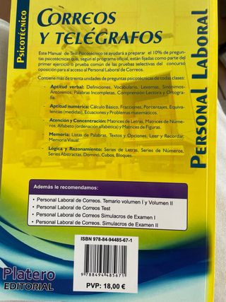 Personal laboral de Correos y Telégrafos. Psico...