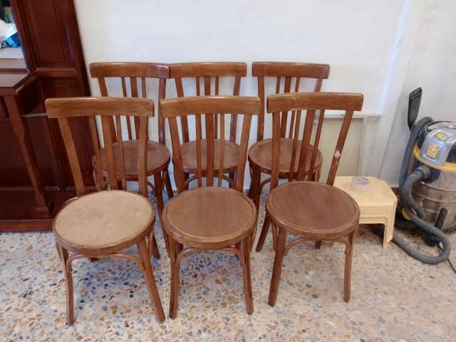 6 Sillas Madera Antiguas