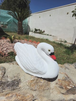 Cisne blanco de jardín - Figura decorativa