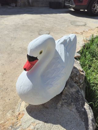 Cisne blanco de jardín - Figura decorativa